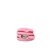 Bracciale multigiro in scamosciato rosa